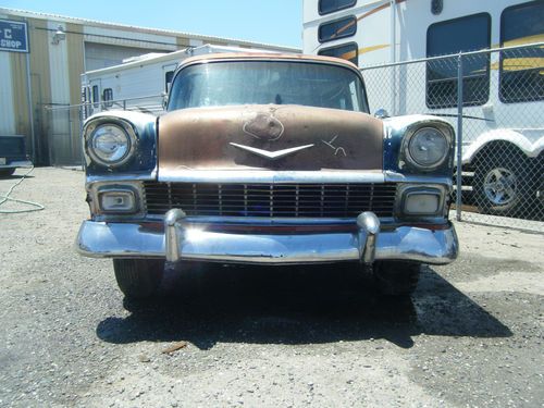 1956 CHEVY CHEVROLET WAGON 4 DOOR PROJECT BARN FIND CRUISER HOT ROD STREET, image 7