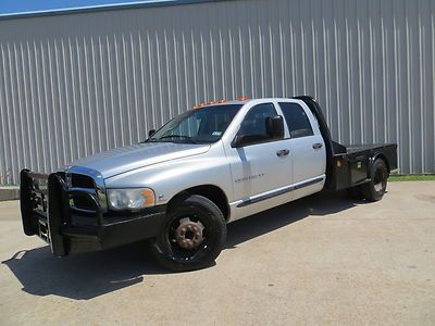 05 ram 3500 (slt) 5.9 cummins h.o 1-owner (rebuilt transmission) cm flat-bed tx!