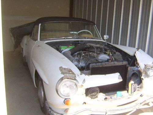 Mercedes 190sl 1960 roadster california car  - restored then crashed !