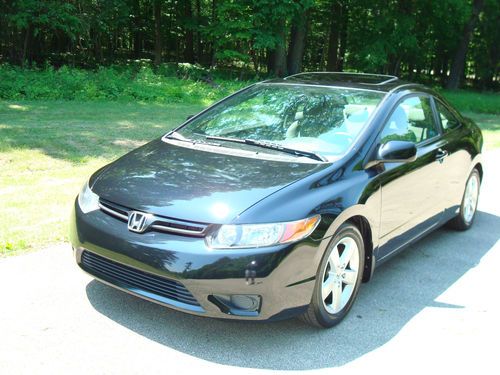 2007 honda civic ex coupe black low miles