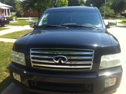 2005 infinti qx56, black exterior, gray leather interior. 4x4. 5.7 lit. v8 eng