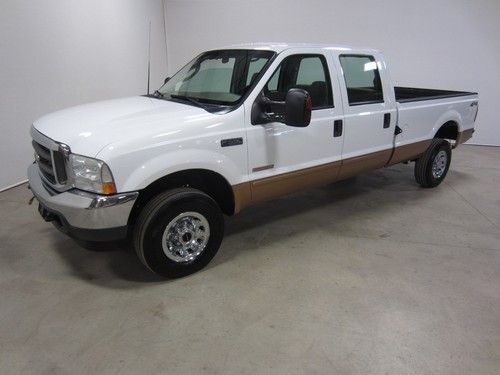 2003 ford f350 6.0l turbo diesel xlt 4x4 crew long  2 owner co pickup 80pics