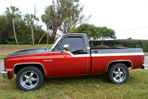 1983 chevy chevrolet pick up pickup c10 silverado v/8 show truck