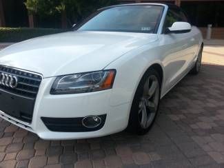 2010 audi a5 cabriolet 2.ot premium plus white  11k mi,clean carfax warranty