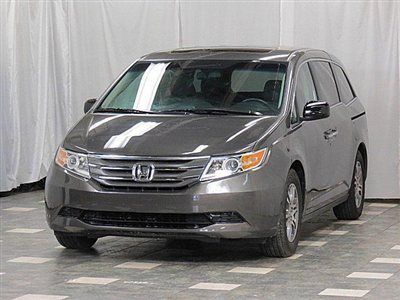 2011 honda odyssey ex-l 8k leather mroof 6cd sat loaded rebuild title