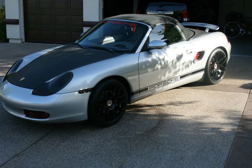 2001 porsche boxster spyder tribute - artic silver - hme 19" wheels - carbon