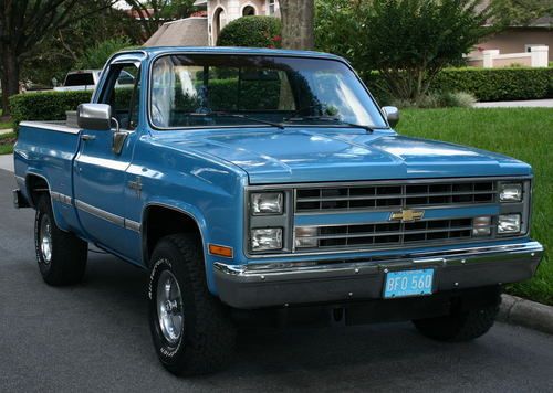 Amazing rust free florida 4x4 short bed -1986 chevrolet silverado  4x4 pickup