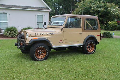 78 golden eagle levi's edition 4-spd v-8 hdtp -doors a/c , winch,ps,tach,clock