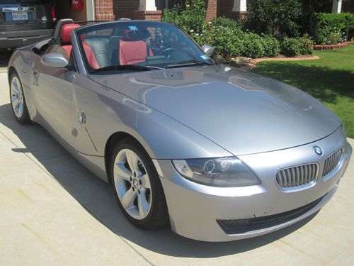 2006 bmw z4 roadster 3.0i convertible 2-door 3.0l gray red dream leather 59k