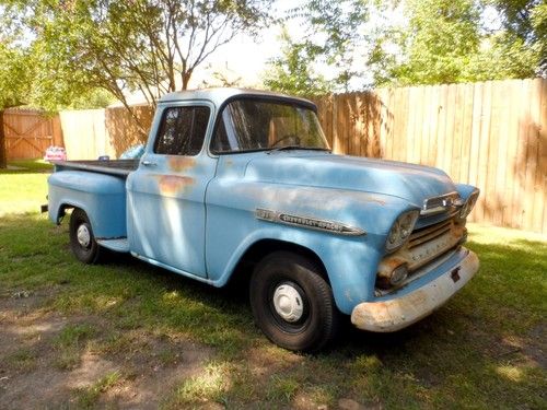 1959 chevrolet apache 31 pick-up truck, '59 model step-sid,  c-10, chevy, gmc