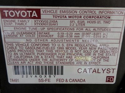 Florida 99 Camry Gas Saver 2.2L 4-Cyl. Automatic Very Dependable LQQK No Reserve, image 73