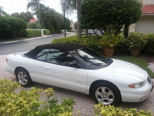 2000 chrysler sebring jxi convertible white gray leather runs great low miles!