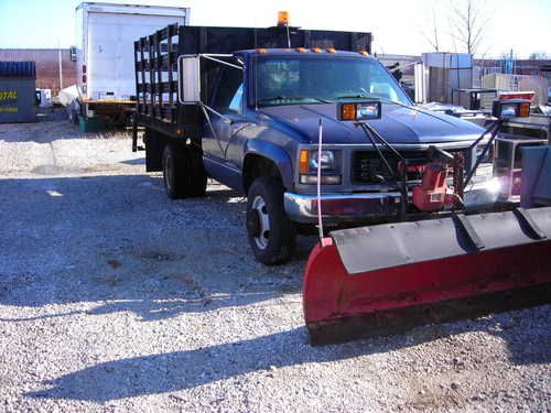 1994 gmc 3500 dually 4x4 western 8' plow