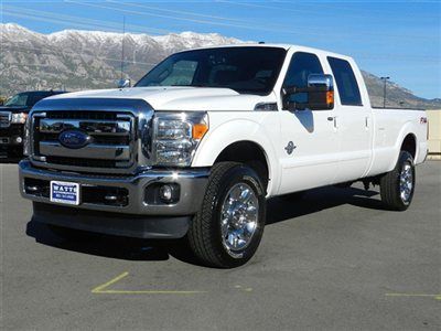 Ford crew cab lariat powerstroke diesel 4x4 navigation roof leather auto tow
