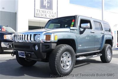 Hummer h3 blue - 4spd 4wd 1-owner leather cd sunroof - we finance