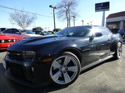2012 chevy camaro zl1 coupe -carbon,suede,sunroof,auto,black, $61005 msrp,carfax