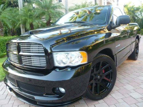 Dodge ram srt-10 viper 6 speed push start 22&#034; wheels palm beach truck no reserve