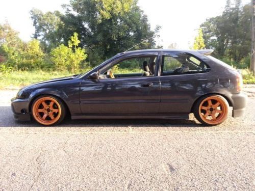 96 honda civic ek hatch boosted stanced turbo nice look look