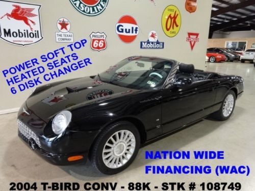 2004 thunderbird,pwr soft top,htd lth,6 disk cd,17in wheels,88k,we finance!!