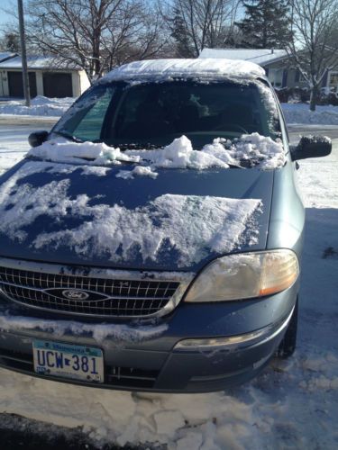 7 passenger blue 2000 ford windstar se mini van 4-door + hatch