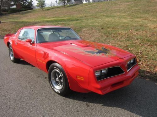 1977 pontiac trans am 400 c.i. 4 spd. phs documented