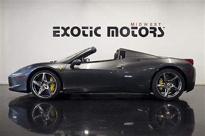 2013 ferrari 458 spider 765 miles loaded only $329,888