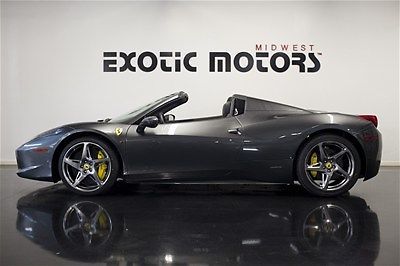 2013 ferrari 458 spider 765 miles loaded only $329,888