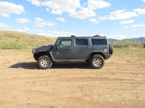 2008 hummer h2 suv - blue /  gray metalic -  fully loaded - sedona interior