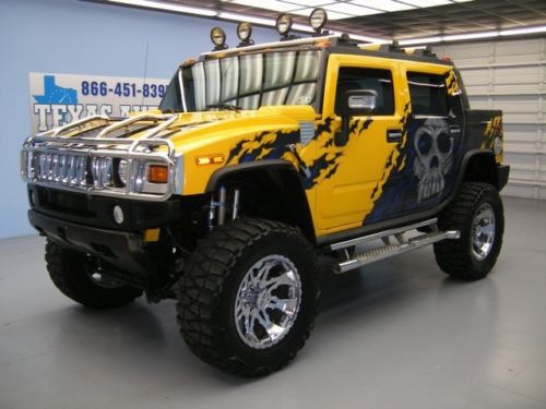 We finance!!  2007 hummer h2 sut 4x4 roof lifted custom paint nav fox texas auto