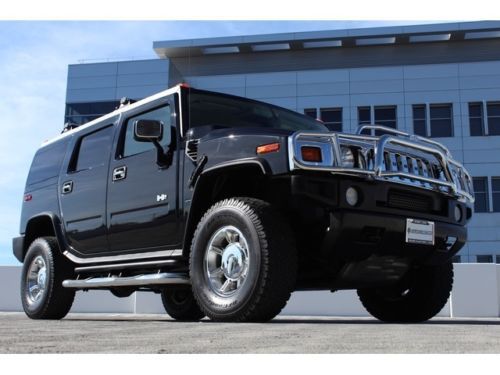 H2 leather seats, chrome wheels, jump seat, dvd tv&#039;s brush guard no reserve