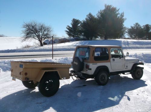 1988 jeep wrangler yj and trailer, 2 tops