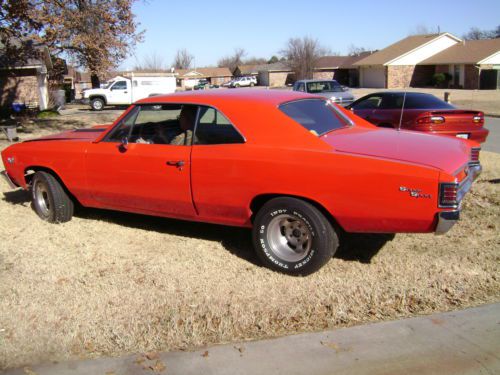 1967 chevelle ss clone, viper red paint, new built m-21, hurst shifter, 427 12bo