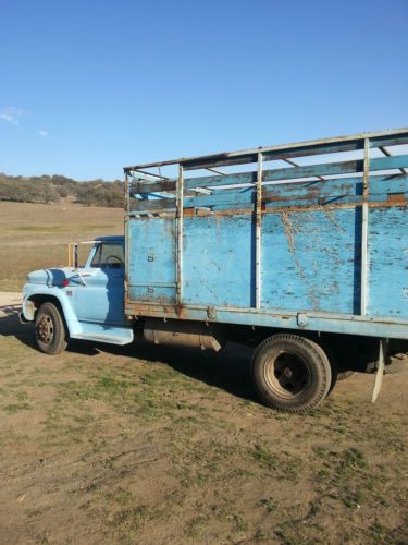 1966 chevy c-60 flat bed cattle truck