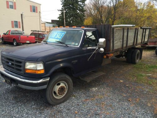 1994 ford f-super duty turbo diesel 16&#034; x 7&#034; flat bed truck