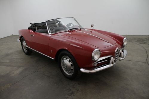 1959 alfa romeo giulietta spider, matching#&#039;s, red, original weekend driver