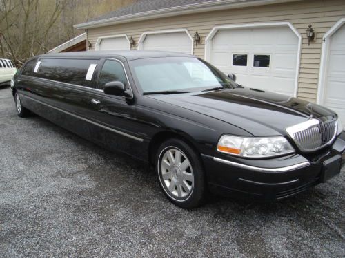 2004 04 lincoln town car executive limo limousine krystal 120&#034; black spotless