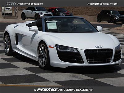 12 audi r8  v10 spider   navigation leather heated seats factory warranty