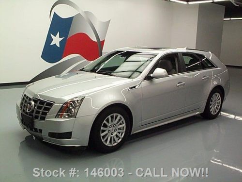 2012 cadillac cts 3.0 lux wagon pano sunroof nav 13k mi texas direct auto