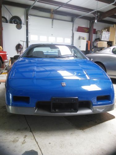 1987 pontiac fiero gt all original, bright blue metallic