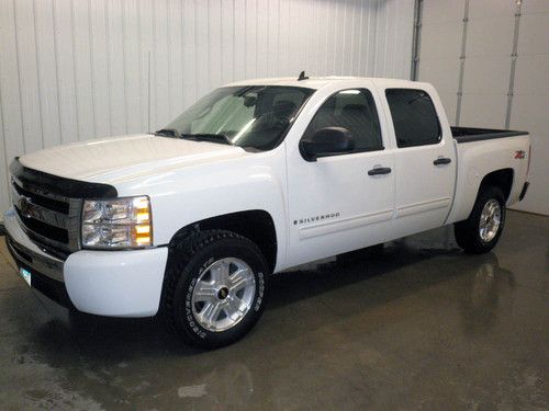 Chevy silverado crew cab lt z71 4x4 gmc sierra 5.3l white 2008 2010 low reserve