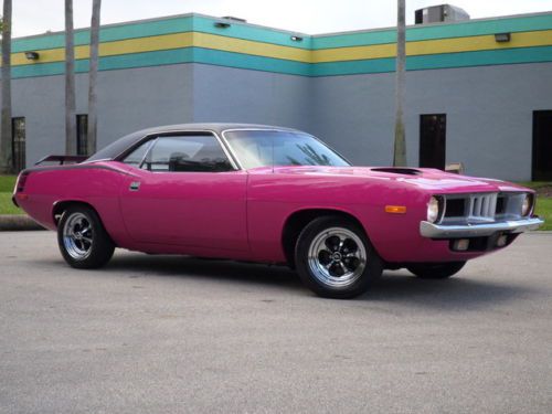 1973 plymouth barracuda v8  340 furious fuchsia