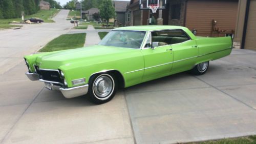 1968 cadillac deville hardtop sedan 472 ci v8 green good running condition