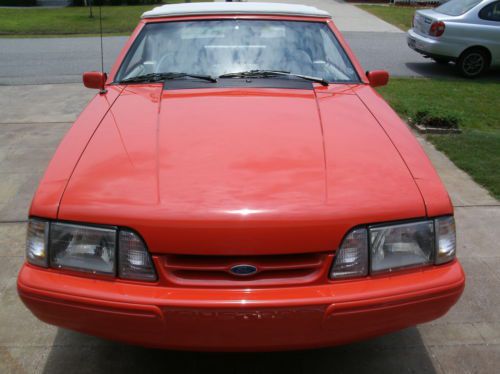 1992 ford mustang 5.0 lx convertible limited edition vibrant red