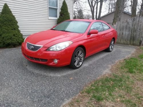 2004 toyota solara se coupe 2-door 2.4l manual color:red mileage:185,000