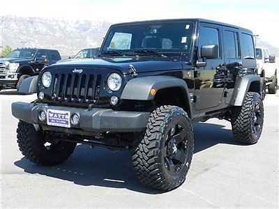 Jeep wrangler unlimited 4x4 hard top custom new lift wheels tires auto tow 4door