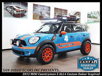 2013 mini cooper countryman s all4 custom blue dakar rally led winch 1 of a kind