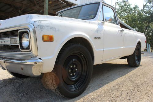 *video* 1970 c10 350ci 3 speed 22&#034; steel wheels new tires runs great