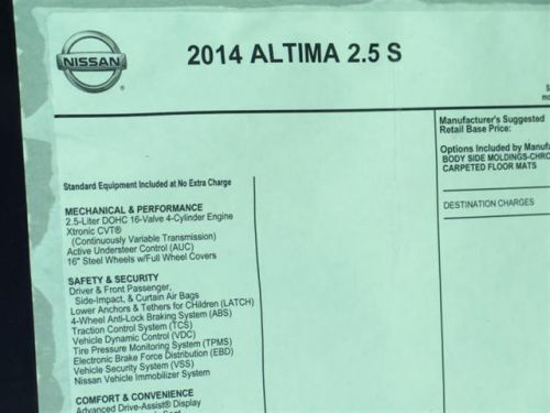 2014 Nissan Altima 2.5 S, US $19,981.00, image 5