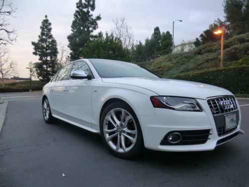 2010 audi s4 quattro auto s-tronic ibis white w/black magma red interior