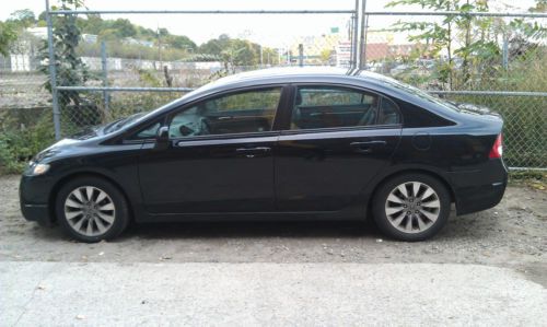 2010 honda civic sdn ex-l black 29966 mi. all leather interior dual heated seats